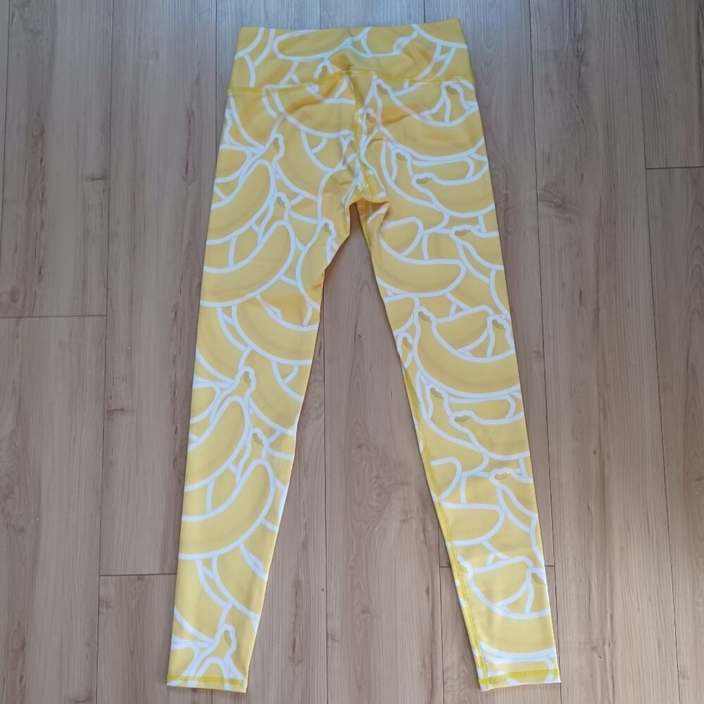 Noli Banana Blondie 7/8 Leggings Bright Yellow White M RARE NWT - Picture 6 of 10